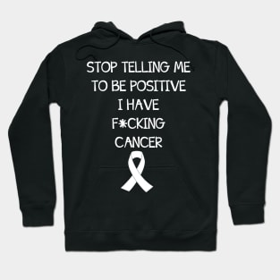 Be Positive Cancer White Hoodie